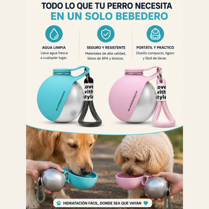 Botella de agua portátil
