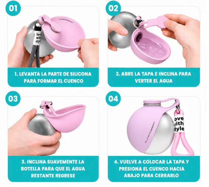 Botella de agua portátil